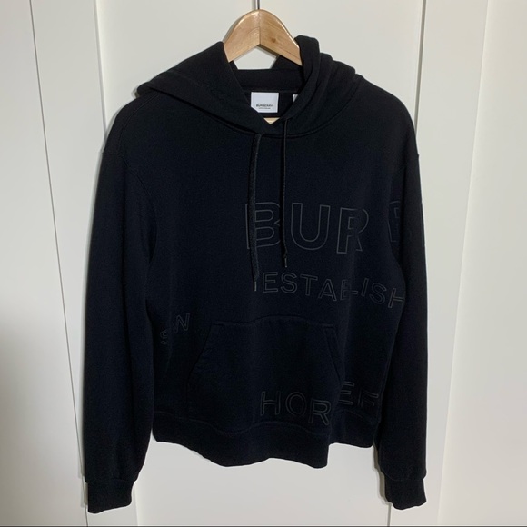 Authentic Burberry Horseferry Print Hoodie Sweatshirt, Black - Picture 2 of 4